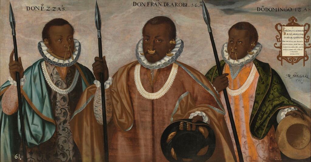 Andrés Sánchez Gallque, Los mulatos de Esmeraldas (1599), Museo de América, Madrid.